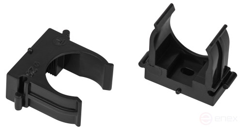 Крепеж-клипса ЭРА CLIP-25-B-MP для трубы прямой монтаж черная d25мм 50шт