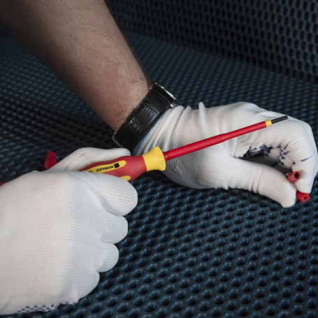 Отвертка диэлектрическая NORGAU Industrial шлицевая 3.0х100 мм, N171