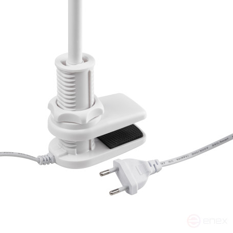 Настольный светильник ЭРА NLED-509-8W-W светодиодный на струбцине белый