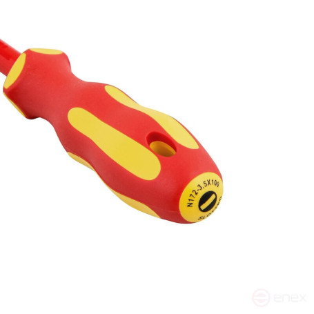 Отвертка диэлектрическая шлицевая NORGAU Industrial 3.5х100 мм, N172