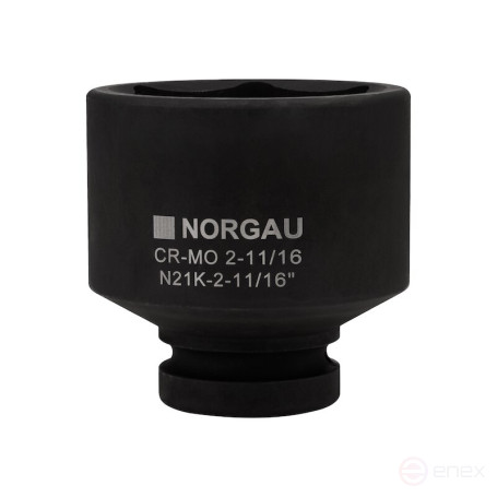 Головка торцевая ударная NORGAU Industrial шестигранная дюймовая 1", 2.11/16", N21K-2.11/16