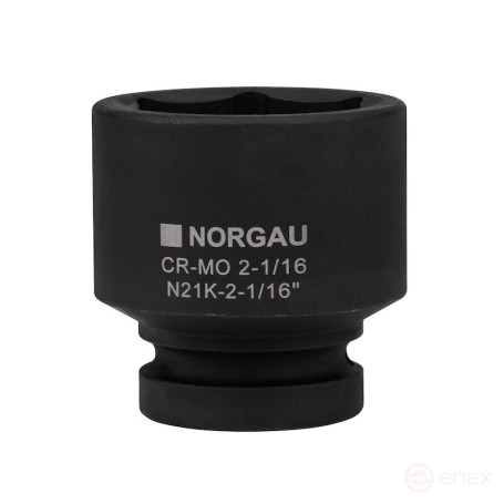 Головка торцевая ударная NORGAU Industrial шестигранная дюймовая 1", 2.1/16", N21K-2.1/16