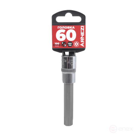 Головка 1/2" со вставкой TORX Security T60 L=100, на холдере Arnezi R0345360