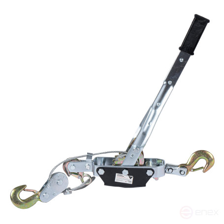 Лебедка рычажная 4т L=3м двойной хроповый механизм, 3 крюка, трос d=5.5мм ARNEZI R7001003