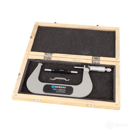 Микрометр NORGAU Industrial 100-125 мм, 0.01 мм, NM-125