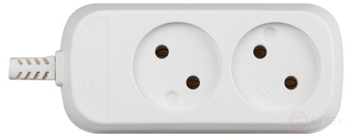 ERA KX-2 block 2 sockets without grounding white