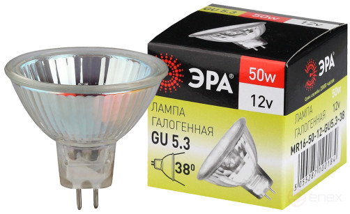 Halogen lamp ERA GU5.3-MR16-50W-12V-CL 50W soffit Warm white light GU5.3
