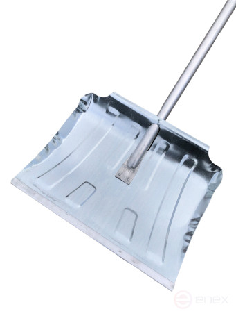 Snow shovel "American-1" with aluminuma V-shaped tube with a handle and an aluminum tip, 500*430*1,5 mm