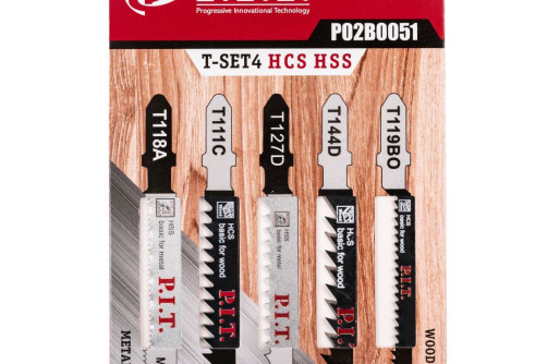 A set of saws for a jigsaw on wood and metal T-SET4 (T118A, T111C, T127D, T144D, T119BO)