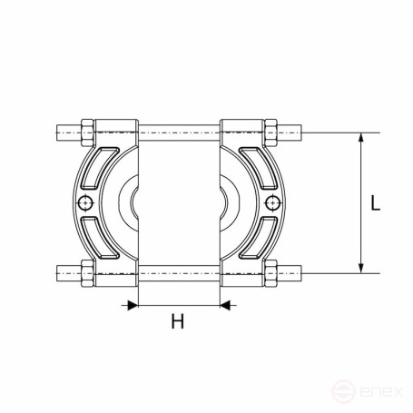 Set of hydraulic pullers NORGAU Industrial with integrated pump NHPP-10SET, 10T, 10 items