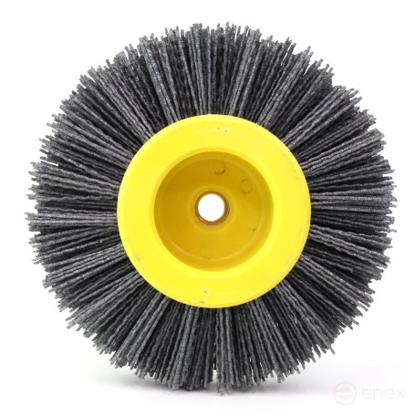 Щетка дисковая Д150*40*M14, ворс полимер абразив P80 по дереву для УПМ УШМ (болгарка) (6-012)