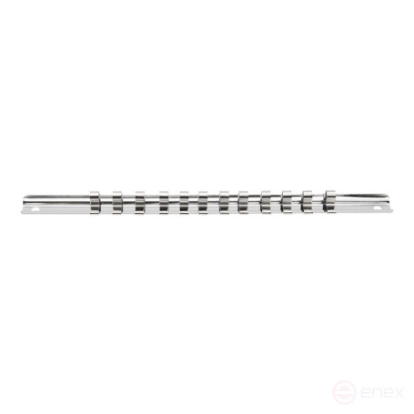 Рейка для двенадцати головок 1/4" NORGAU Industrial, 230 мм, NVHM20-12