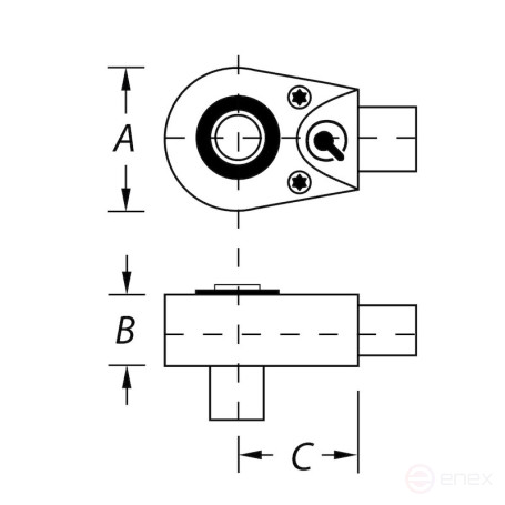Насадка трещоточная NORGAU Industrial 1/2", N512