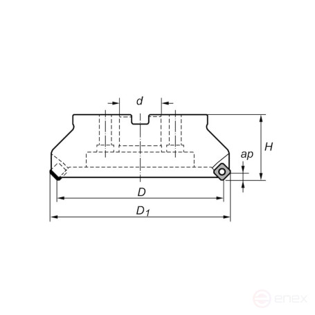 Фреза торцевая со сменными пластинами NORGAU Industrial N150.D160.40.Z12.12