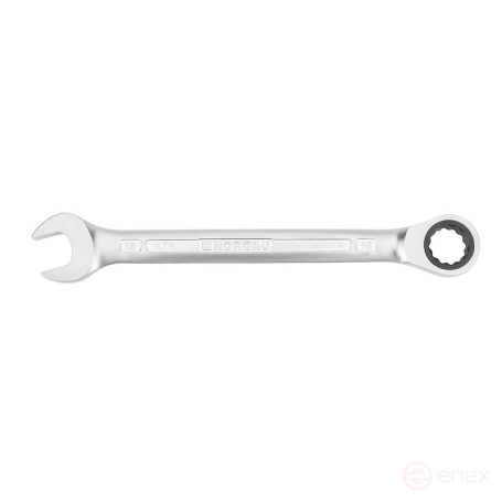 Ключ гаечный комбинированный NORGAU Industrial с трещоткой 18 мм, N7R-18