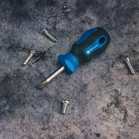 Отвёртка крестовая NORGAU Industrial короткая Phillips PH2х38 мм, N162