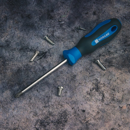 Отвертка крестовая NORGAU Industrial Phillips PH2х100 мм, N161