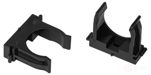 Крепеж-клипса ЭРА CLIP-32-B-MP для трубы прямой монтаж черная d32мм 50шт