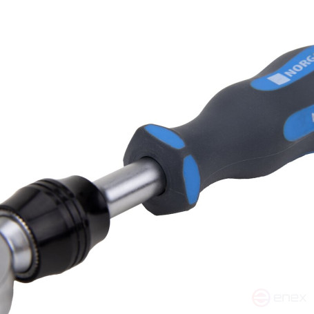 NORGAU Industrial ratchet with switch mechanism and 1/4" rotary head, N20R72T