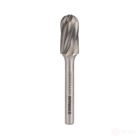 Борфреза твердосплавная NORGAU Industrial сфероцилиндрическая 12 мм, форма C, ALU