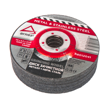 Abrasive metal stripping disc 115x6.0x22.23 mm. ARNEZI R8012041