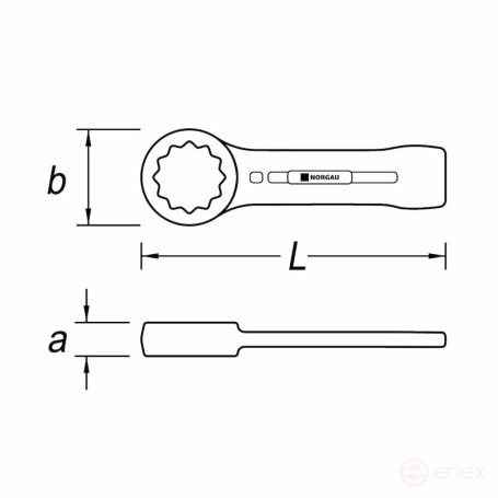 Spanner socket wrench NORGAU Industrial 38 mm, N306-38