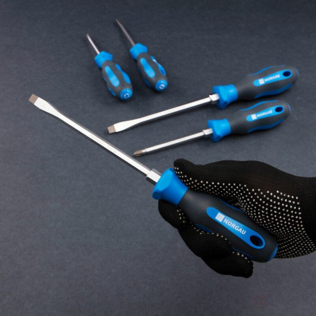 Set of reinforced screwdrivers NORGAU Industrial, 5 pieces, NBS155-163