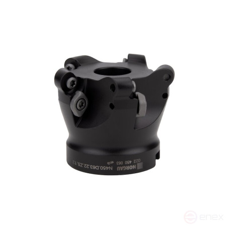 End mill with replaceable plates NORGAU Industrial for metal N450.D63.22.Z5.12