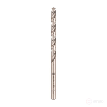 Spiral drill bit NORGAU Industrial for metal 4.5 mm, Z2, type VA, HSS-E