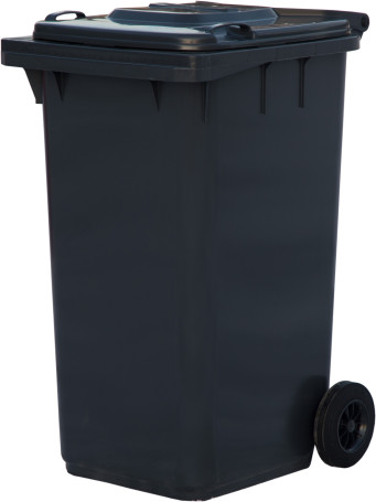 Garbage container p/e 240L. color gray