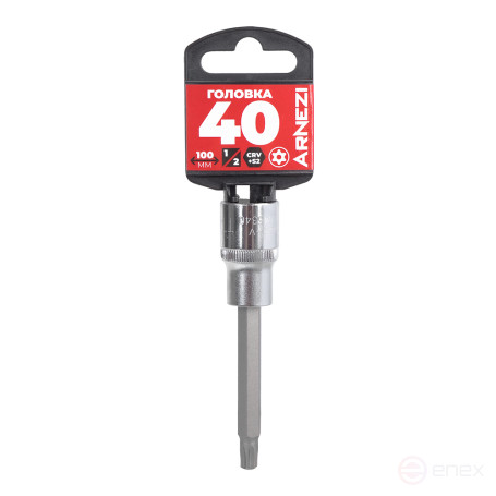 Головка 1/2" со вставкой TORX Security T40 L=100, на холдере Arnezi R0345340