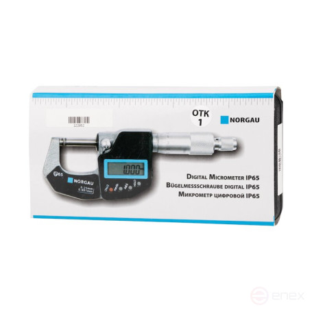 Микрометр цифровой NORGAU Industrial 0-25 мм, NMD-2565D