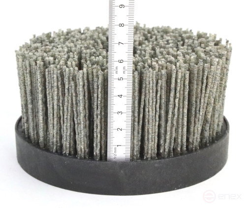 Щетка чашечная Д140*M14, ворс полимер-абразив P60 по дереву для УПМ УШМ (болгарка) (3-102)