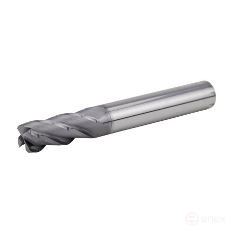 Фреза концевая радиусная NORGAU Industrial по металлу 10 мм, R1, Z4, VHM/AlCrSin