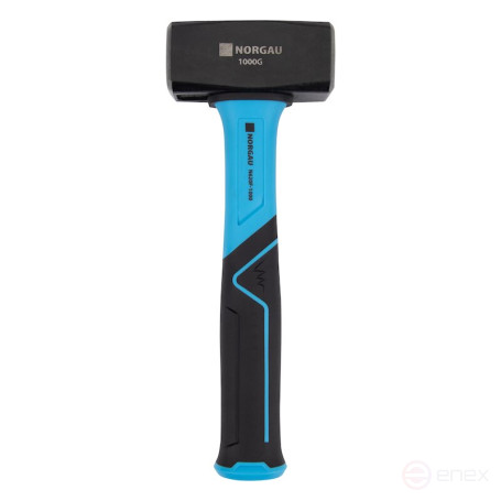 NORGAU Industrial sledgehammer with 1000 g fibreglass handle, N620F-1000