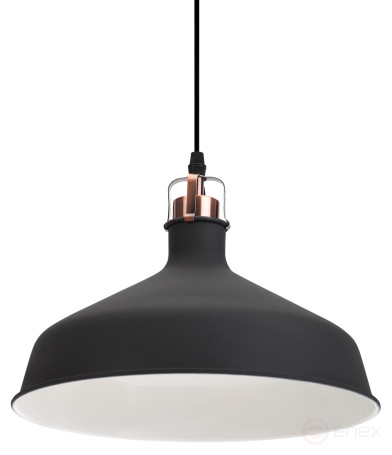 ERA PL2 BK/RC Pendant lamp for E27 lampshade height 200mm Suspension 780mm Black/copper