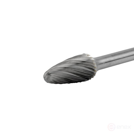 Борфреза твердосплавная NORGAU Industrial параболическая 12 мм, R3, форма E, ALU