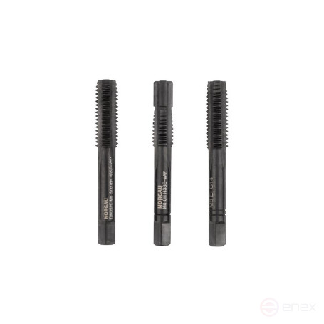 Комплект ручных метчиков NORGAU Industrial М8, HSS-E/VAP, 3 предмета