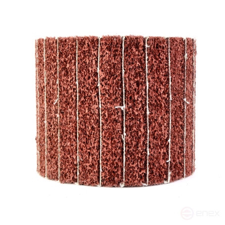 Валик Д120*100*19+4 паза, шлифовальная ткань + нетканый материал с абразивом P80 Coarse по дереву для щеточных шлиф машин (6-066)