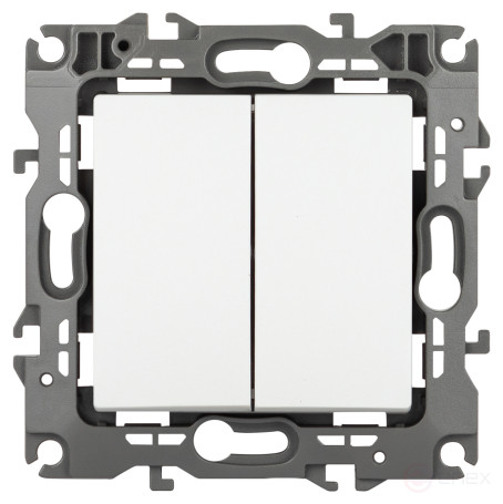 ERA Series 12 12-1112-01M Double Crossover Switch, 10AH-250V, Matt white