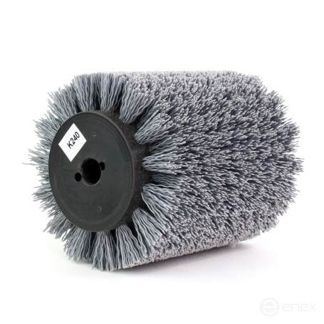 Щетка Д100*100*19,5+4 паза ворс полимер-абразив P240 по дереву для щеточных шлиф машин с валом Д19+4 (1-205)