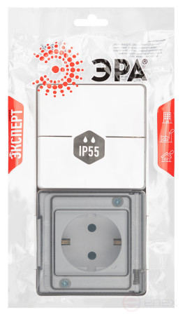 Socket Block with Switch ERA Expert 11-7502-01 Dual IP55 16A-10AX-250V AC White
