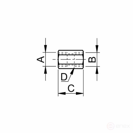 Резьбовой переходник NORGAU Industrial для гидравлического инструмента NPTF1/4"-NPTF1/4" внутренняя резьба
