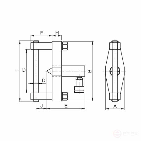 Разгонщик фланцев гидравлический NORGAU Industrial NFSH 5т, 700 бар
