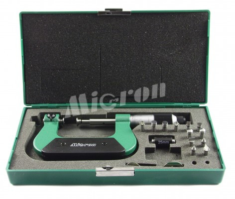 Universal micrometer MVU - 25 0.01 with calibration