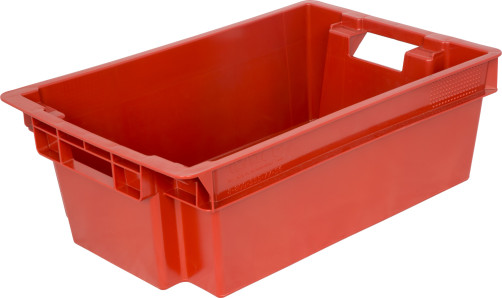 Box p/e 600x400x200 1.6kg. solid color. red