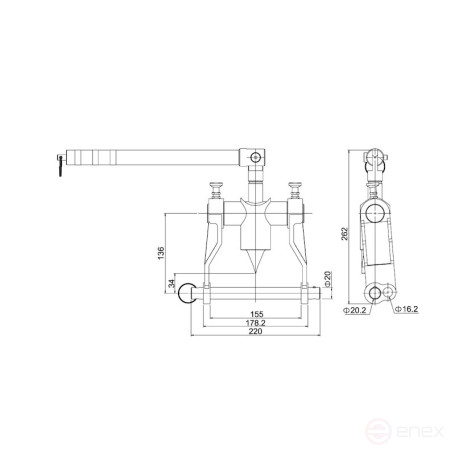 Mechanical flange spreader NORGAU Industrial 7 t, NFSMG-7