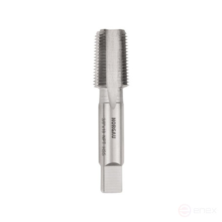 Manual NORGAU Industrial tap for blind and through holes NPT 3/8, form C, HSS