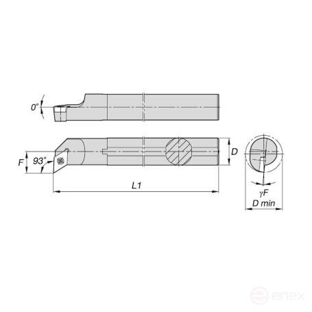 Turning holder NORGAU Industrial boring, right S10K-SDUCR07