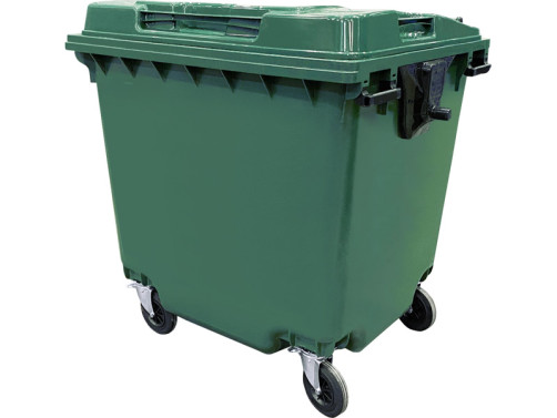 Garbage container p/e 1 100l. on wheels color green